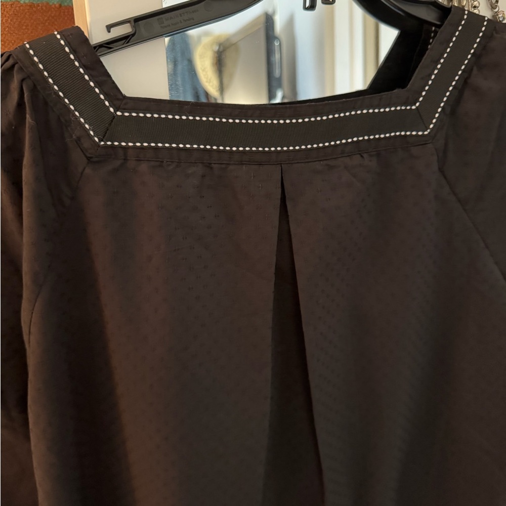 Harve Benard Black Boxy Blouse with Sailor Collar - Picture 5 of 8